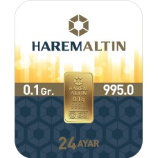 0.10 gr 24 Ayar Harem Külçe Altın