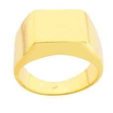 Taşsız Stil Gümüş Sarı Yüzük GMS1932