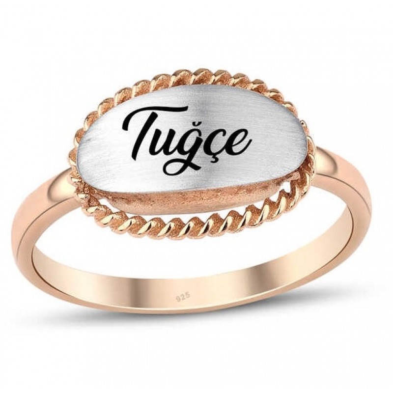 İsimli Gümüş Rose Yüzük GMS1987