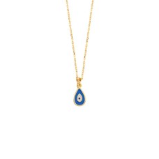 Damla Nazar Boncuklu Gümüş Kolye GMS916