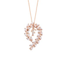 Çiçek Tacı Harfli Gümüş Kolye GMS888