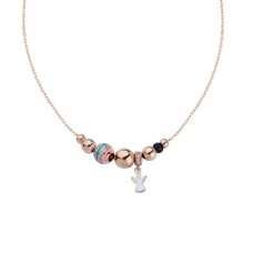 Melek Figürlü Mineli Gümüş Kolye  GMS942