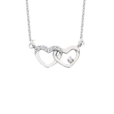 Bağlı Kalpler Gümüş Kolye GMS946