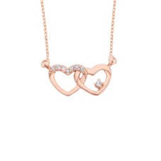 Bağlı Kalpler Gümüş Kolye GMS947