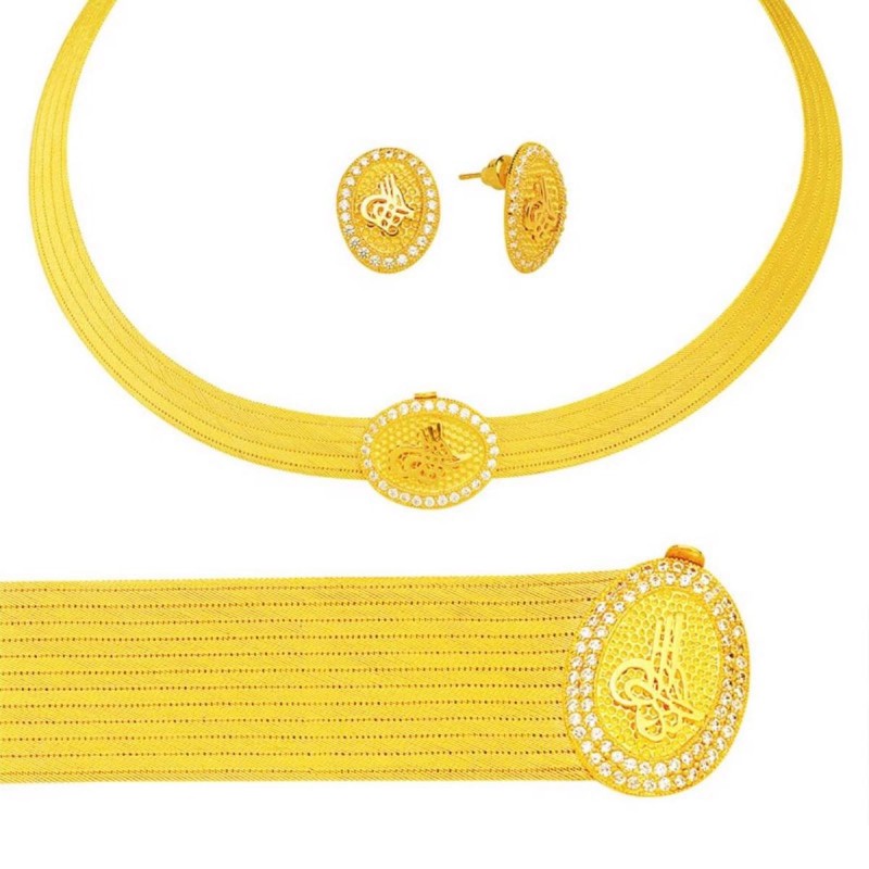 13 Sıra Tuğralı 22 Ayar Trabzon Hasır Set S22-04 13 Sıra Tuğralı 22 Ayar Trabzon Hasır Set S22-04