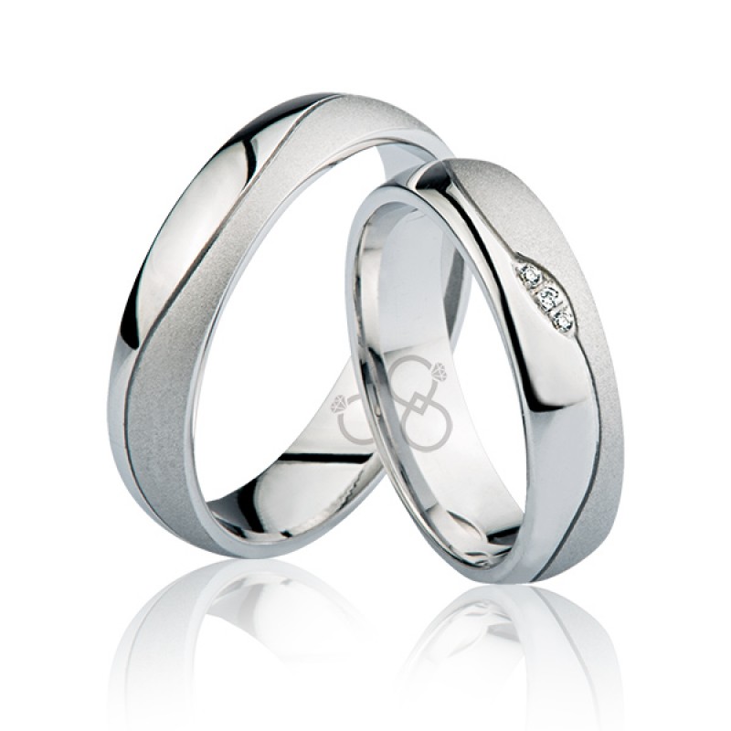 Beyaz Altın Alyans 1804-3 Beyaz Altın Alyans 1804-3