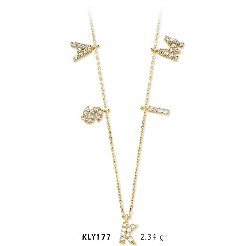 14 Ayar Altın Aşkım Kolye KLY177