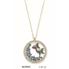 14 Ayar Altın Kelebek Kolye KLY953