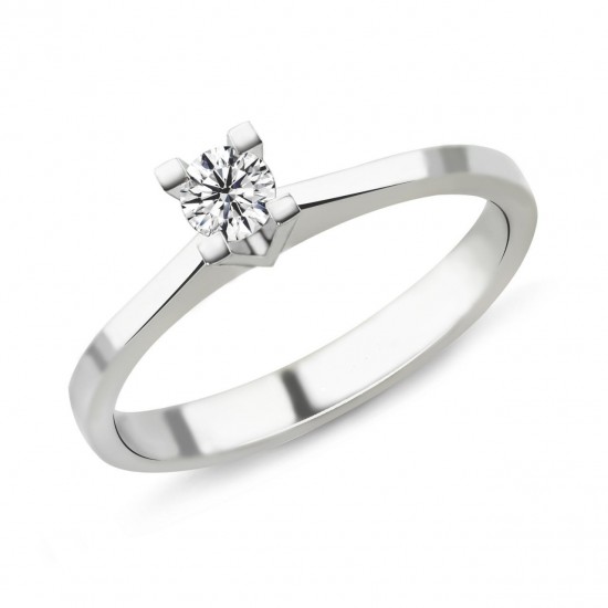 0.38 Karat E Renk HRD Sertifikalı Pırlanta Tektaş Yüzük PR116