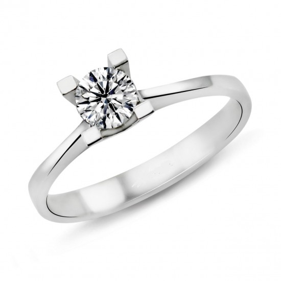 0.61 Karat G Renk HRD Sertifikalı Pırlanta Tektaş Yüzük PR141