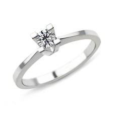 0.33 Karat F Renk HRD Sertifikalı Pırlanta Tektaş Yüzük PR149