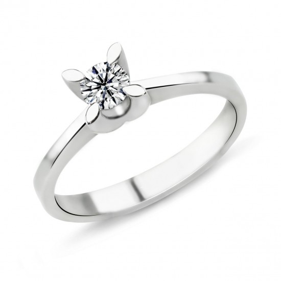 0.31 Karat F Renk HRD Sertifikalı Pırlanta Tektaş Yüzük PR3