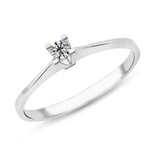 0.13 Karat F Renk Tektaş Pırlanta Yüzük PR42