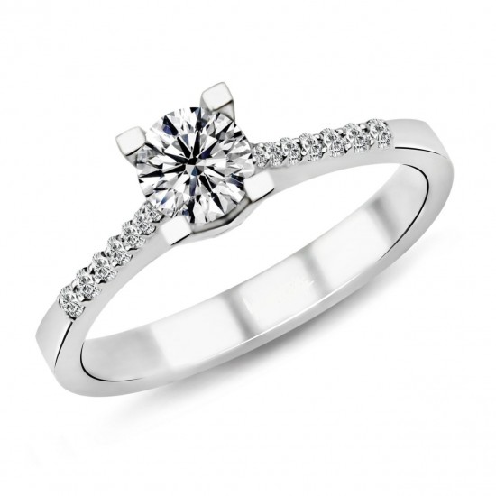 0.50 Karat E Renk HRD Sertifikalı Pırlanta Tektaş Yüzük PR89