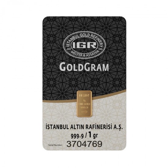 1 gr 999.9 IAR Gram Külçe Altın 1 gr 999.9 IAR Gram Külçe Altın