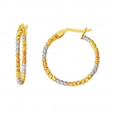 3 Renk 2.5 cm Çaplı Dorika Halka Küpe KP046