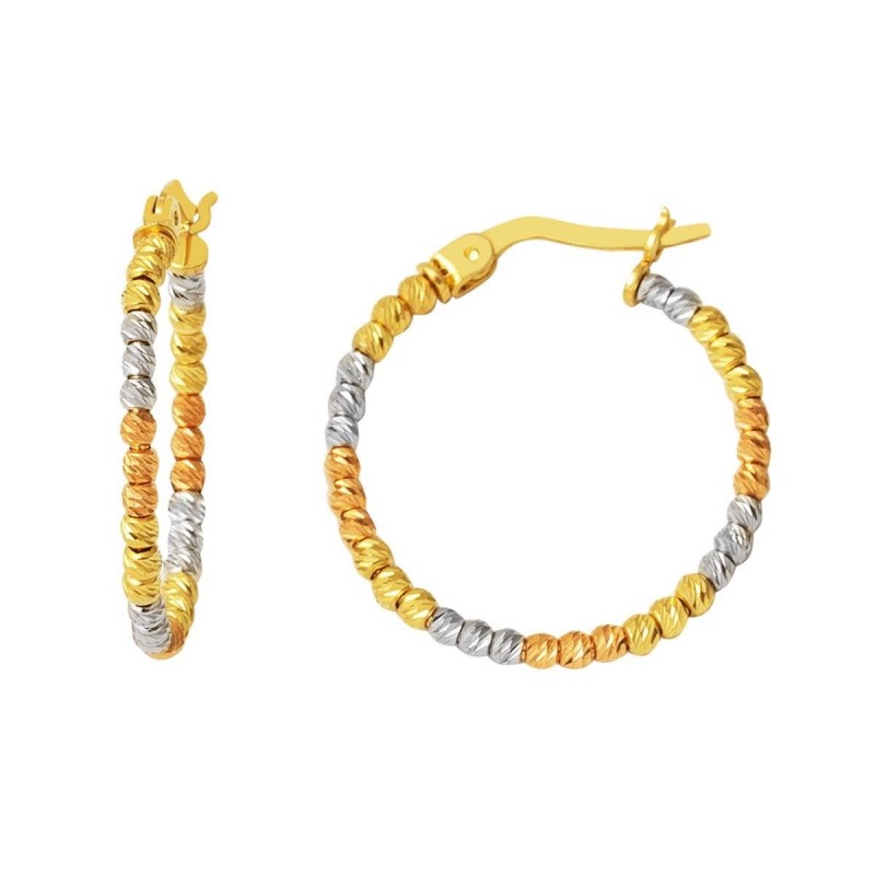 3 Renk 2.5 cm Çaplı Dorika Halka Küpe KP046 3 Renk 2.5 cm Çaplı Dorika Halka Küpe KP046