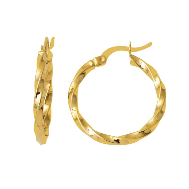 Burgu 2.5 cm Çaplı Halka Küpe KP047 Burgu 2.5 cm Çaplı Halka Küpe KP047