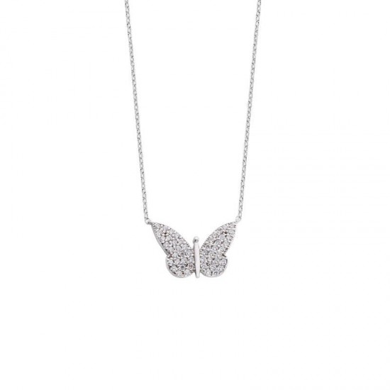 Kelebek Gümüş Kolye  GMS1412