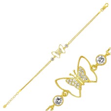 Gümüş Kelebek Bayan Bileklik