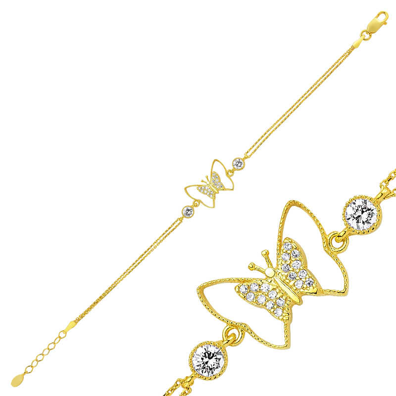 Gümüş Kelebek Bayan Bileklik Gümüş Kelebek Bayan Bileklik