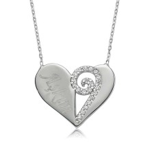 Gümüş Kalpli Aşkım Bayan Kolye
