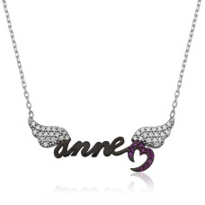 Gümüş Melek Annem Bayan Kolye