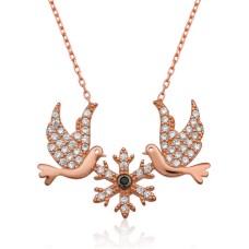 Gümüş Aşk Kuşları Kolye