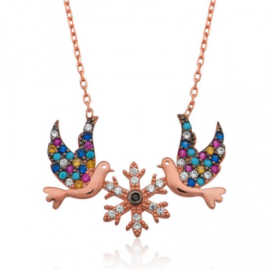 Gümüş Aşk Kuşları Bayan Kolye Gümüş Aşk Kuşları Bayan Kolye