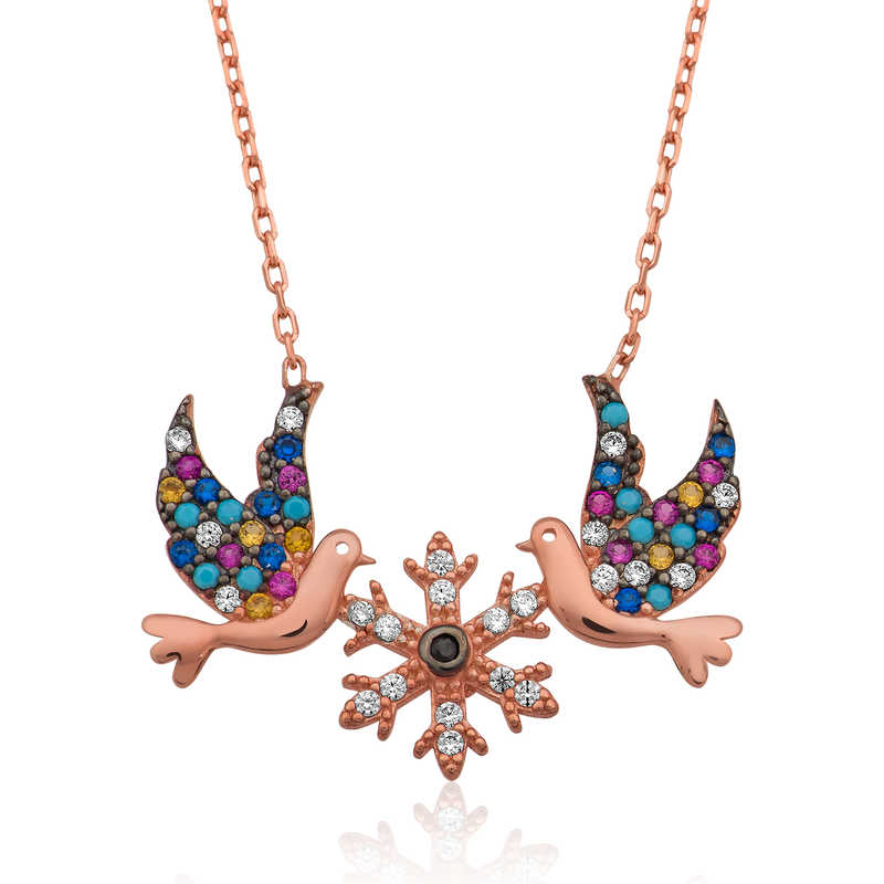 Gümüş Aşk Kuşları Bayan Kolye Gümüş Aşk Kuşları Bayan Kolye