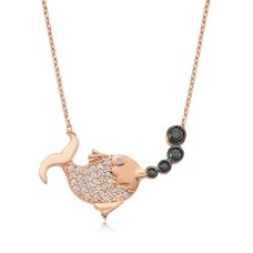 Gümüş Balık Bayan Kolye