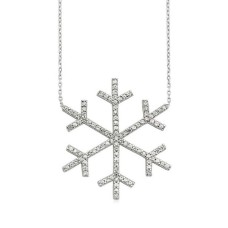 Gümüş Kar Tanesi Bayan Kolye