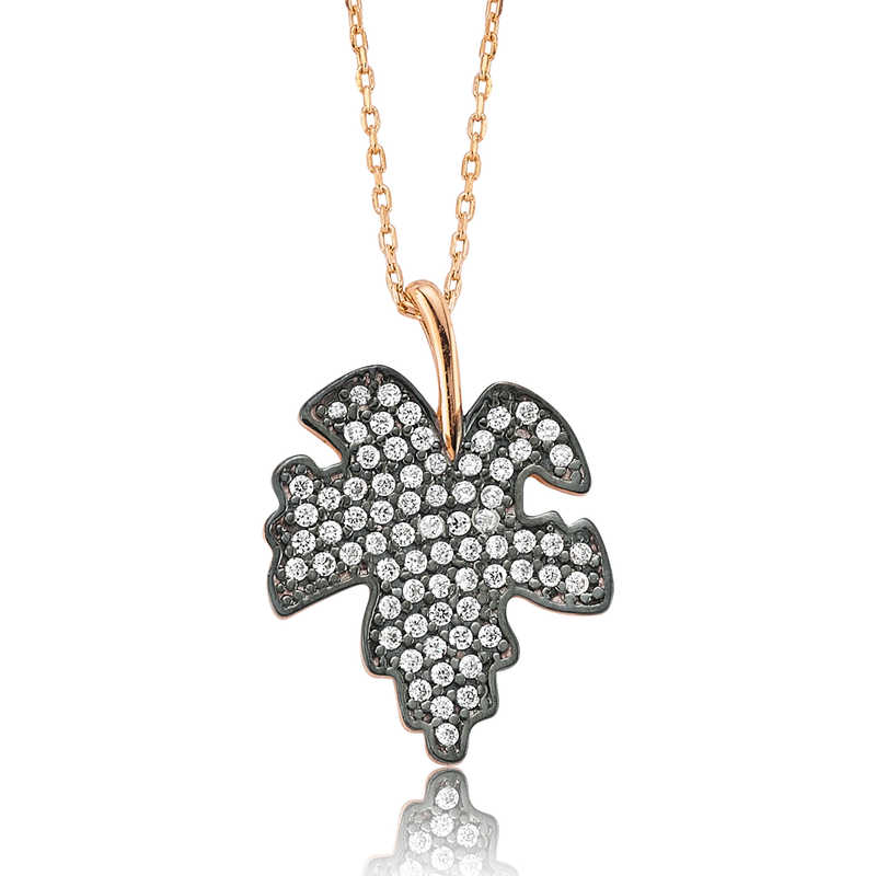 Gümüş Çınar Yaprağı Bayan Kolye Gümüş Çınar Yaprağı Bayan Kolye