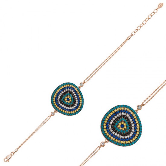 Gümüş Damla Nazar Bayan Bileklik Gümüş Damla Nazar Bayan Bileklik