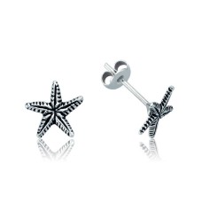 Gümüş Deniz Yıldızı Çivili Küpe