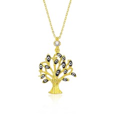 Gümüş Dilek Ağacı Bayan Kolye