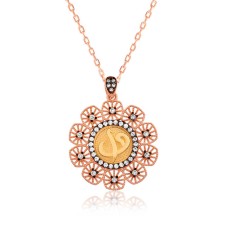 Gümüş Elif Vav Bayan Kolye