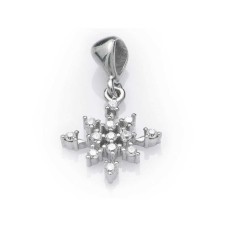 Gümüş Kar Tanesi Bayan Kolye