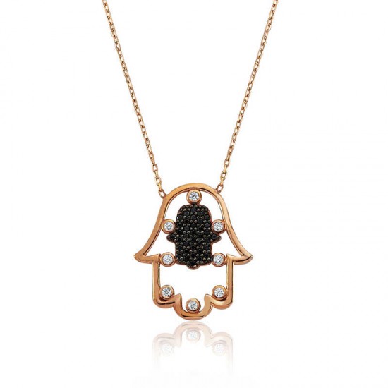 Gümüş Fatma Ana Eli Bayan Kolye Gümüş Fatma Ana Eli Bayan Kolye