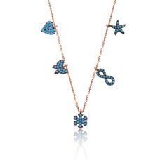 Gümüş Firuze Taşlı Şans Kolyesi