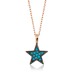 Gümüş Mavi Yıldız Bayan Kolye