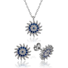 Gümüş Güneşli Nazar Bayan Set