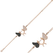 Gümüş Kalpli Melek Bayan Bileklik