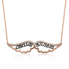 Gümüş Melek Canım Annem Bayan Kolye