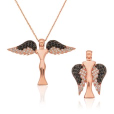 Gümüş Kanatlı Melek Kolye