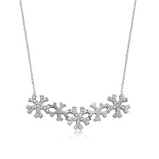 Gümüş Kar Taneleri Bayan Kolye