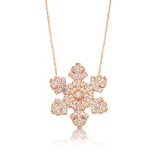 Gümüş Kar Tanesi Bayan Kolye