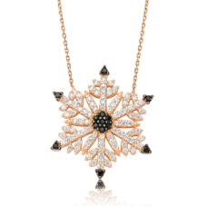 Gümüş Kar Tanesi Bayan Kolye