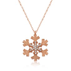 Gümüş Kar Tanesi Bayan Kolye