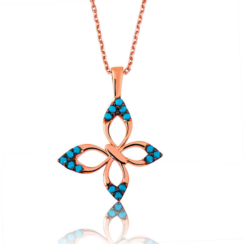 Gümüş Mavi Kelebek Bayan Kolye Gümüş Mavi Kelebek Bayan Kolye